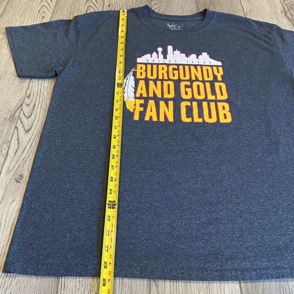 Washington Redskins Football Burgundy & Gold Fan Club T Shirt Men’s L Dallas TX - Picture 7 of 10